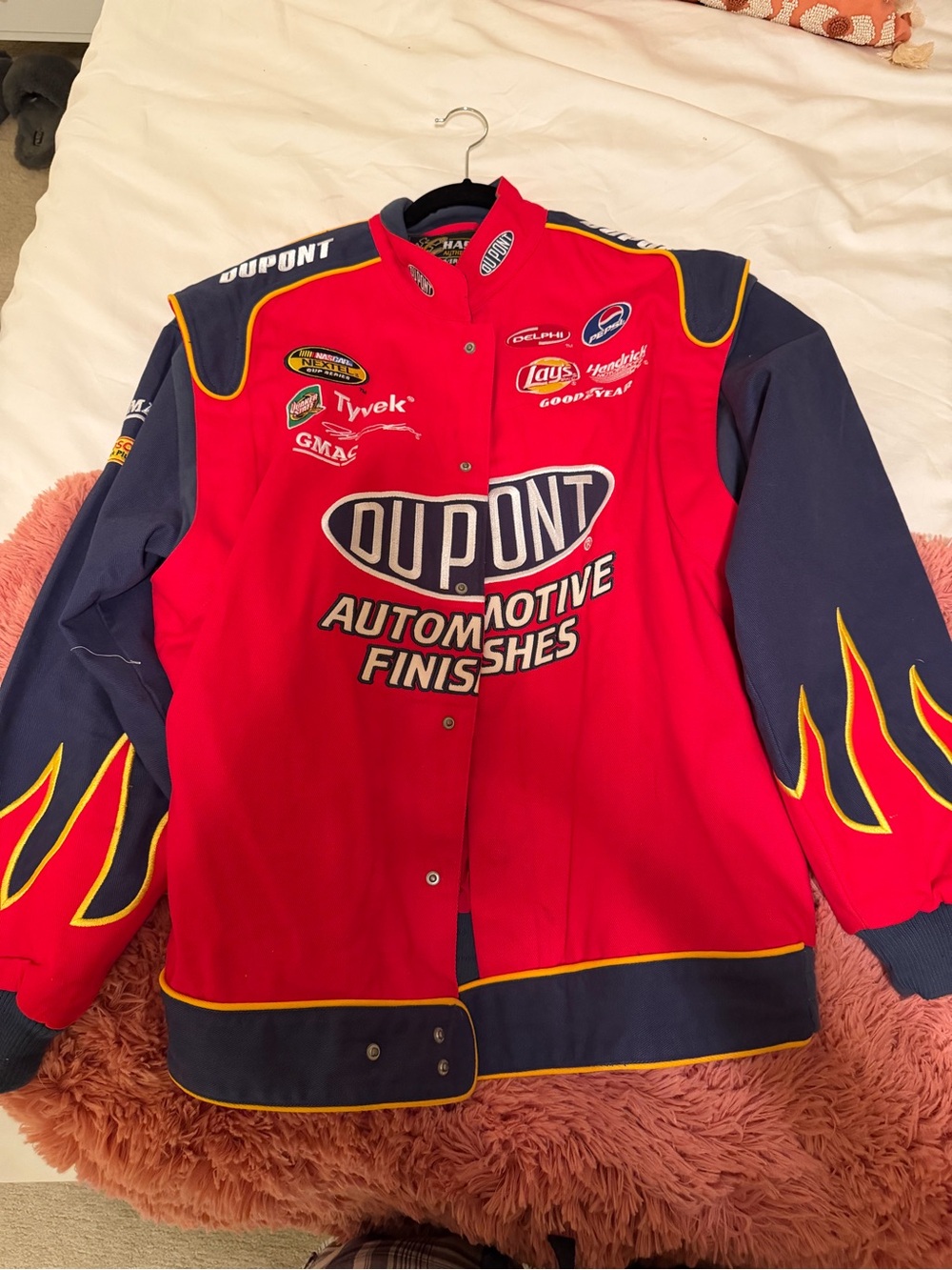 Jeff Gordon DuPont Automotive Finishes Racing Jacket - Red & Navy